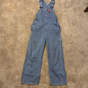 Dickies Overalls Blue and White Striped